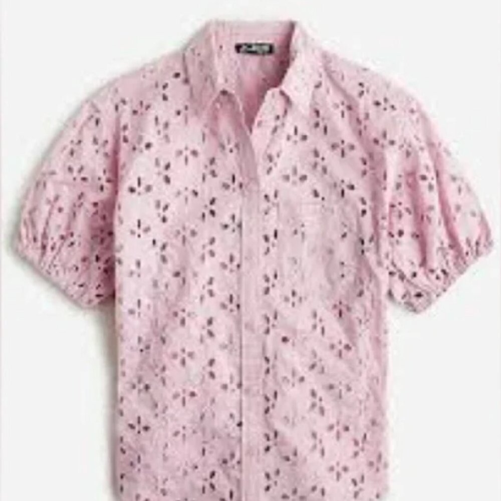 New J Crew Spring garden top in eyelet Item BQ223! SZ 14